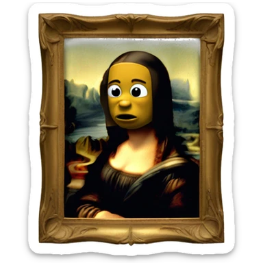 The crying, weeping Mona Lisa sticker