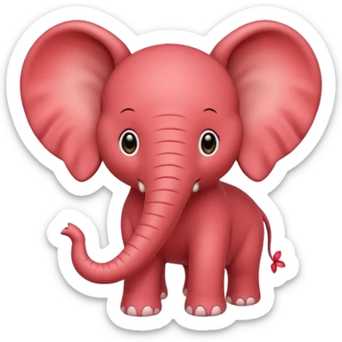 Strawberry elephant sticker