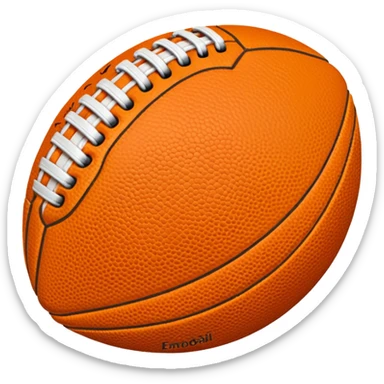 Orange football sticker