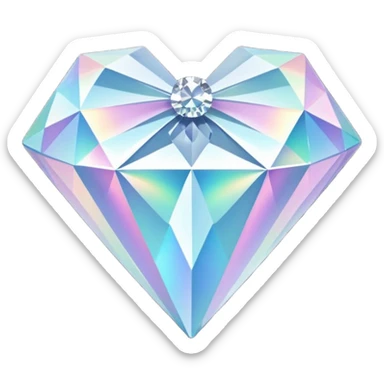 white bow shaped 56-carat iridescent diamond sticker