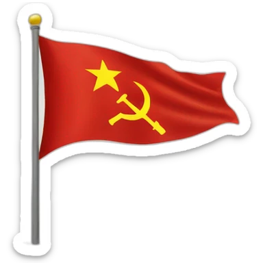 communist flag sticker