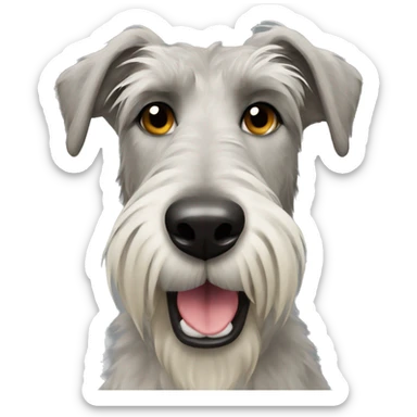  Irish wolfhound dog with reindeer antlers sticker