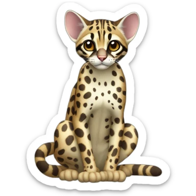 Margay Cat Full Body sticker