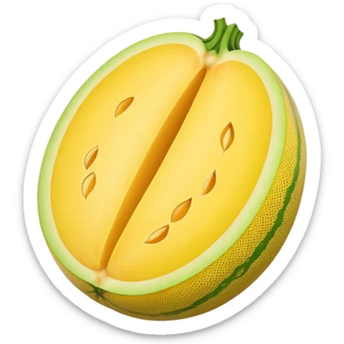 canary melon whole yellow color  sticker