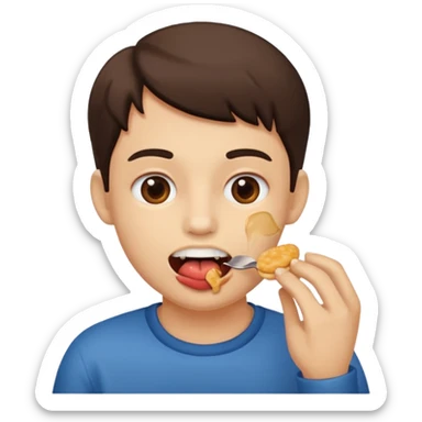 Give me someone eating  sticker