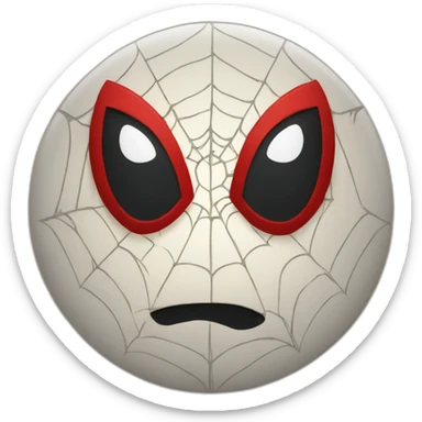 Spiderman face in a circle sticker