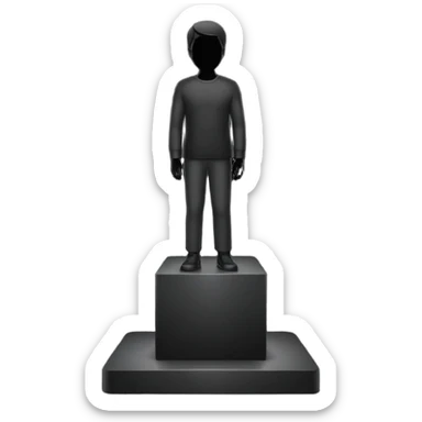 silhouette standing on top of a podium sticker