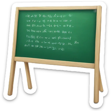 green  Board with chalk writing sticker