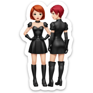 capelli corti di colore rosso, tagliati leggermente sopra le spalle e con una chioma piena e ben curata. Ha la carnagione chiara, Ha lo sguardo serio e sicuro di sé ed una personalità dominante ed un abbigliamento da mistress con guanti e stivali in pelle vestito in latex corto sticker