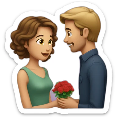 Une femme et un homme qui fond l’amour sticker