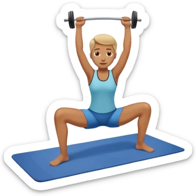 exercise mat with a figure lying and lifting legs sticker