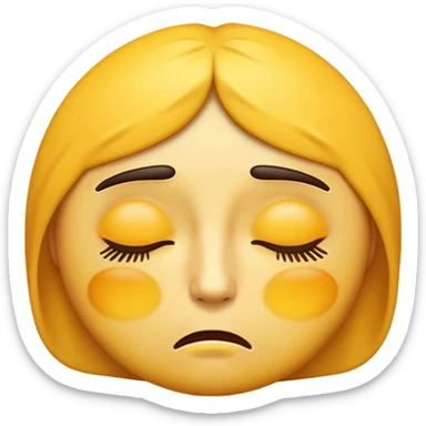 tired, fed up emoji sticker