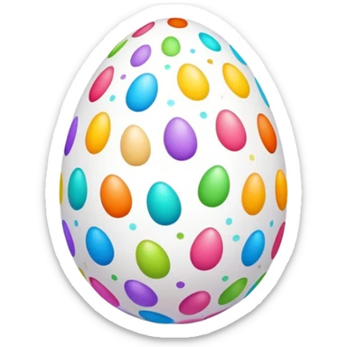 colorful easter egg sticker