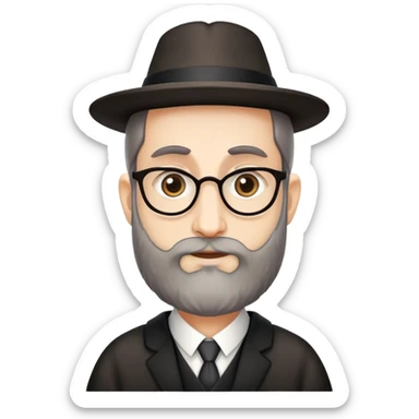 Rabbi with Shtreimle  sticker