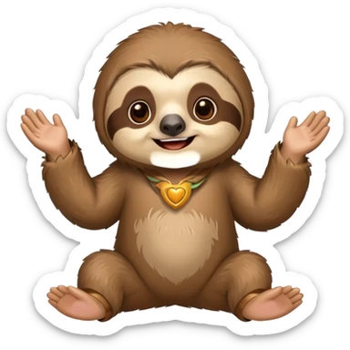 Cute sloth dressed up in a Zoe costume from K-pop demon hunters  sticker