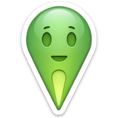 make exclamation point in light green color emoji sticker