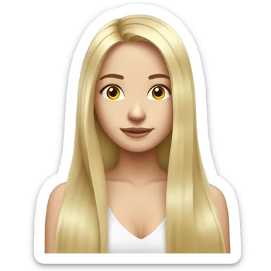Super long blond hair Russian girl  sticker