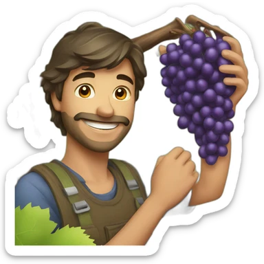 grape harvest sticker