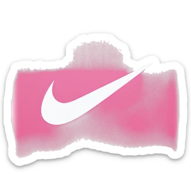 Pink nike sign sticker