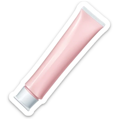 Long Pale pink toothpaste tube sticker