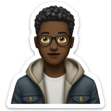 portraits of a stylish boy sticker