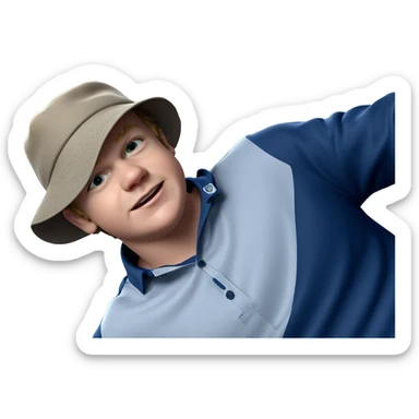 boy in a hat indoors sticker