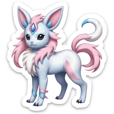 Pastel Absol-Sylveon-fusion (full body) sticker