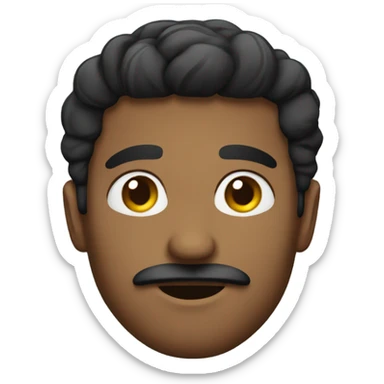 Juan with facial hair  sticker