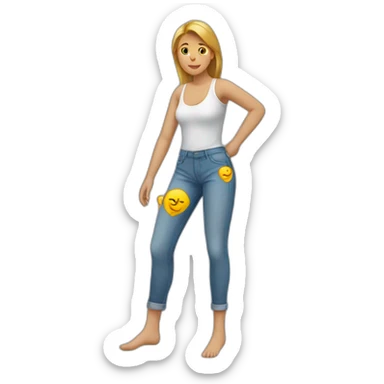 des cœurs sur la cuisse d’une femme sticker