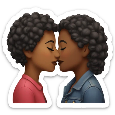 Lesbians kissing sticker