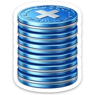 blue coins credit pack sticker