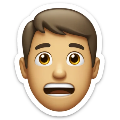 A person that’s shocked but trying not to laugh at the same time sticker