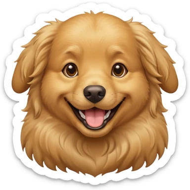 make it funny happy dog sticker