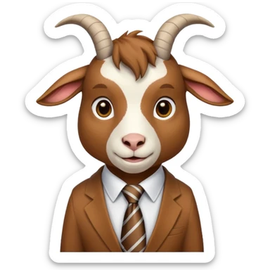 goat with ties sticker