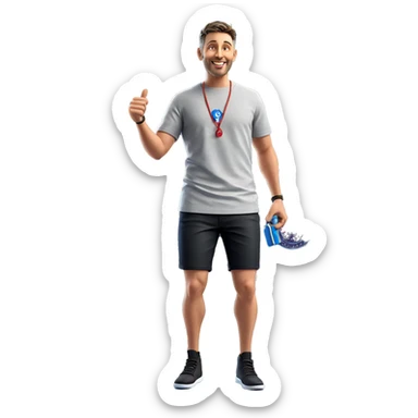 happy boy in casual outfit sticker