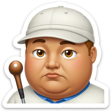 Fat golfer sticker