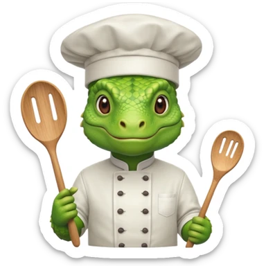 iguana chef sticker