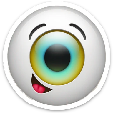 Ein böser Smiley mit einem Rotem Blitz tätowiert am rechten Auge sticker