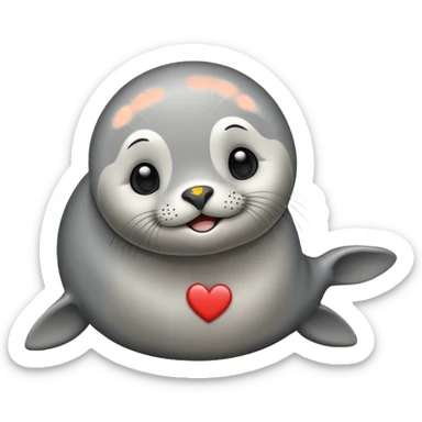 Happy seal in love sticker