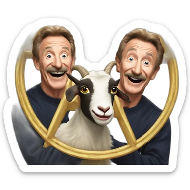 Chuckle Brothers ending a goat fun pentagram party sticker