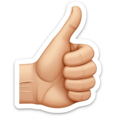 thumbs up like gesture sticker