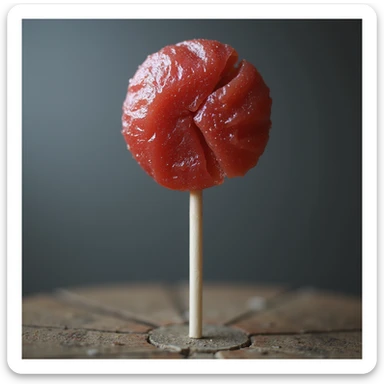 realistic lollipop, broken, photorealistic style sticker
