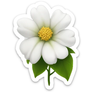 a white flower  sticker