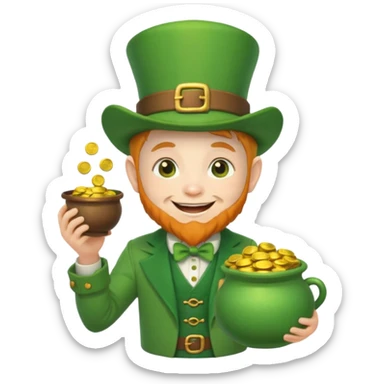 cute kawaii leprechaun sticker