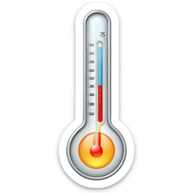 a medical thermometer whose temperature has risen too high sticker