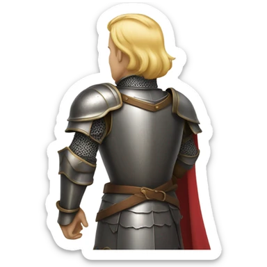 knight blonde hair rear sticker