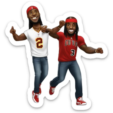 Lebron Dancing with Lil Wayne sticker