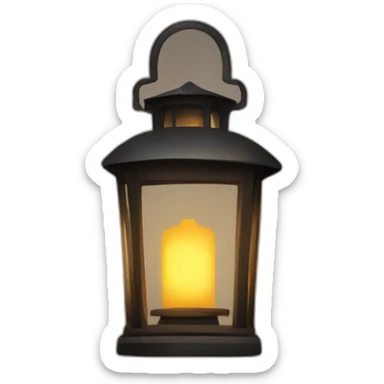 Lantern Light A lantern illuminating a dark path sticker