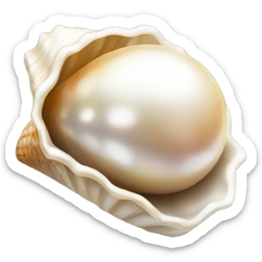 Shell pearl sticker
