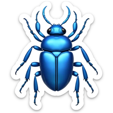 blue beetle Scarab sticker